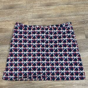 ❄️ Liz Claiborne LizGolf Skort Navy, Red & White Pattern Skort Size 14